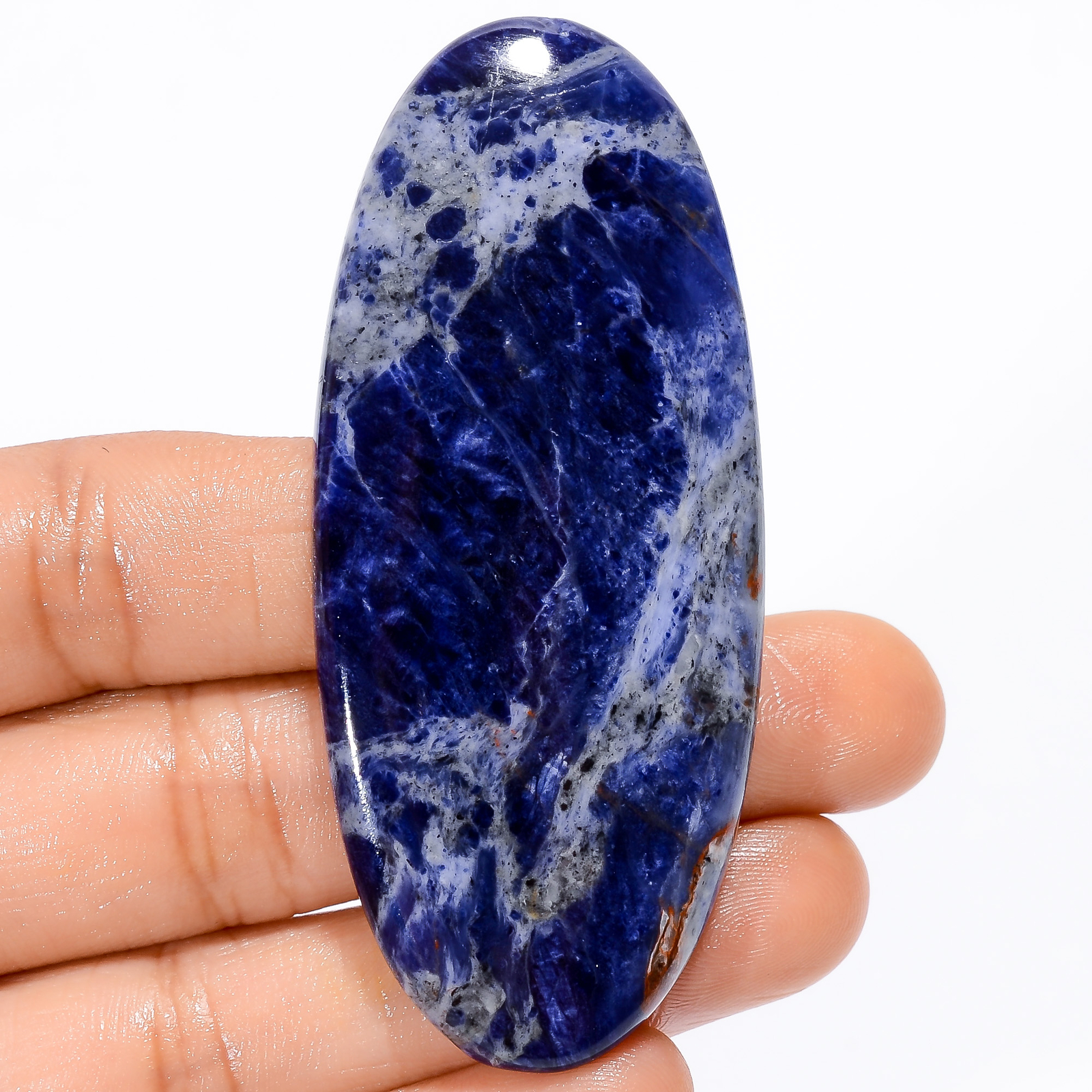 Natural Sodalite Oval Shape Cabochon Loose Gemstone 105 Ct. 69X29X5 mm EE-44610