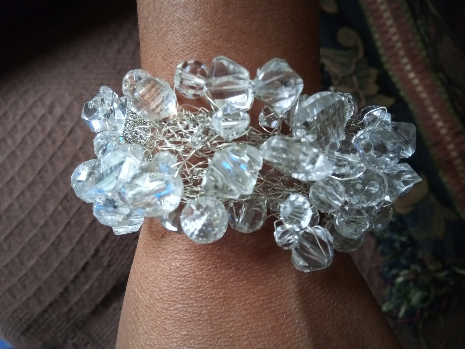 Silver Clear Crystal Wedding Bracelet Left and Right Hand Style HL-1194 RRP £129