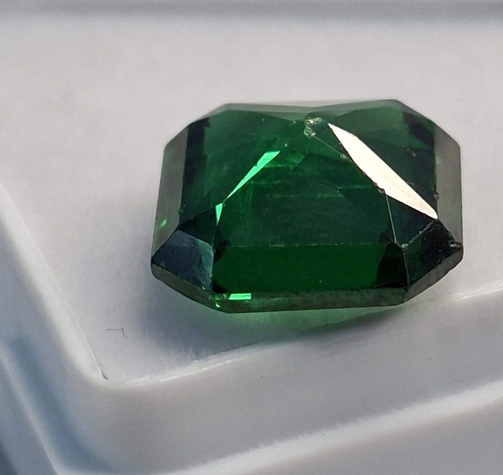 Natural Fabulous Green Tsavorite Asscher Cut 10-12 Ct Loose EGL Gemstone RK797