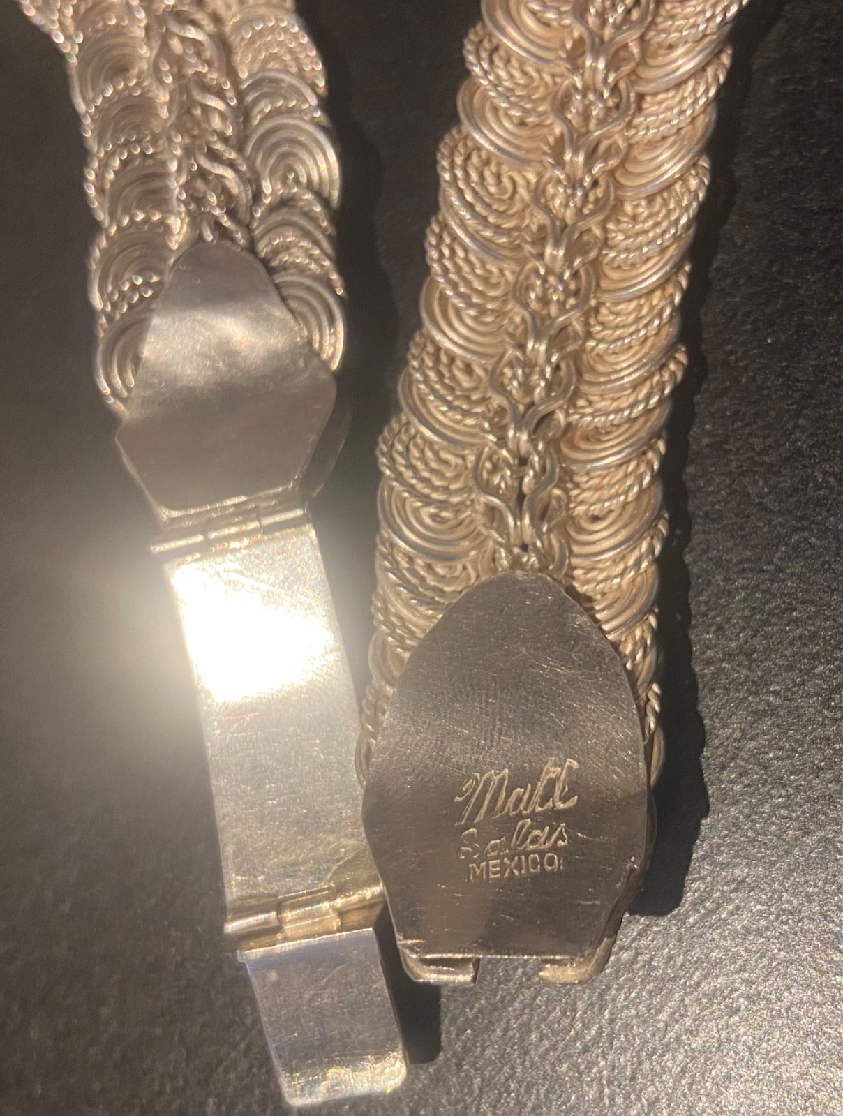 Vintage MATL Matilde Poulat Mexican Sterling Silver Cleopatra Choker Necklace