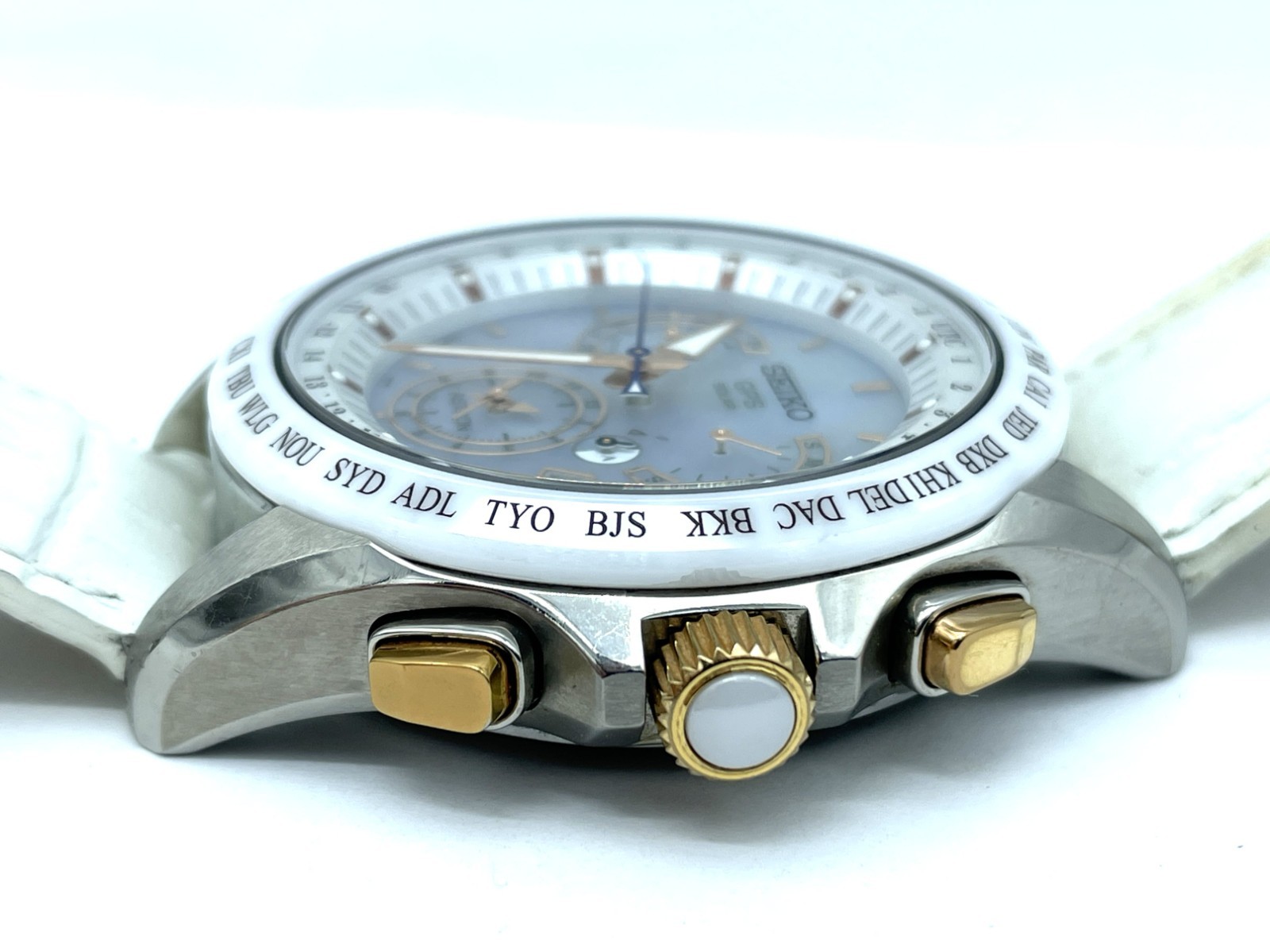 SEIKO ASTRON GPS Radio Wave Solar Men’s Watch Beautiful MOP Dial 8X53-0AJ0-2