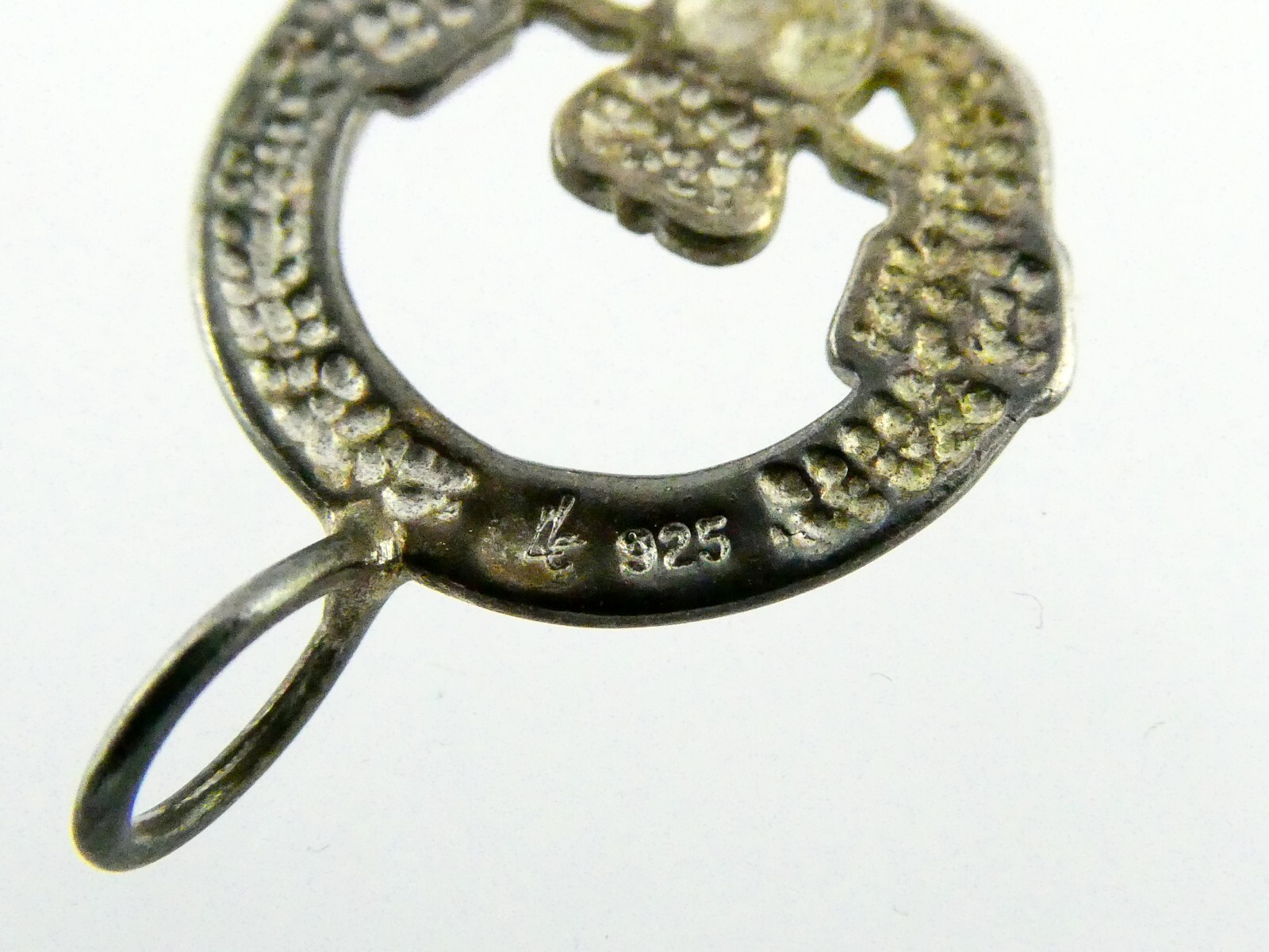 Vintage Sterling Silver Claddagh Hands and Heart Pendant 925 1 Inch 2.4 Grams