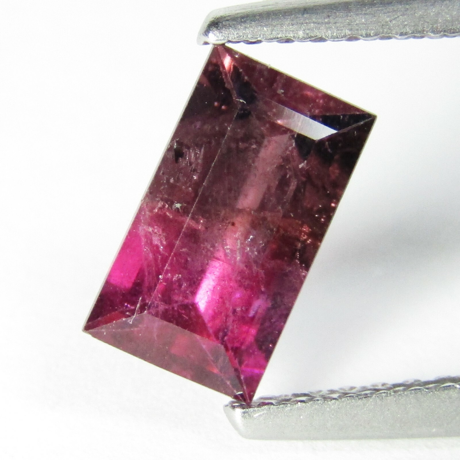 1.08Cts Stunning Natural Bi-Color Tourmaline Emerald Cut Mozambique Gemstone