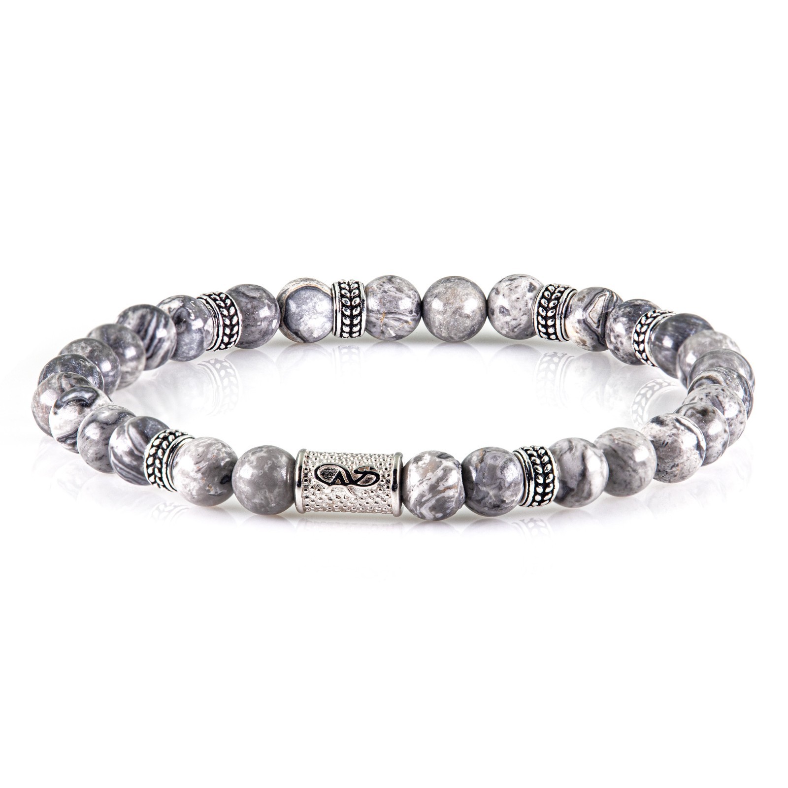 Jasper 925 Sterling Silver Bracelet Bracelet Beaded Bracelet 6mm Women Men