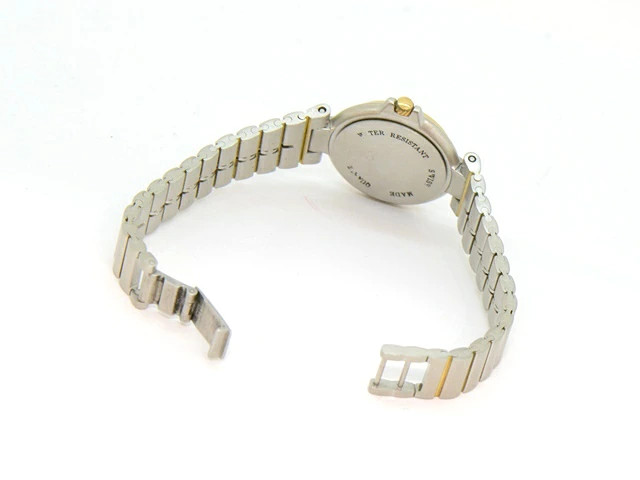 Dunhill Millennium Watch Stainless GP Quartz White Roman Dial Ladies Used 473