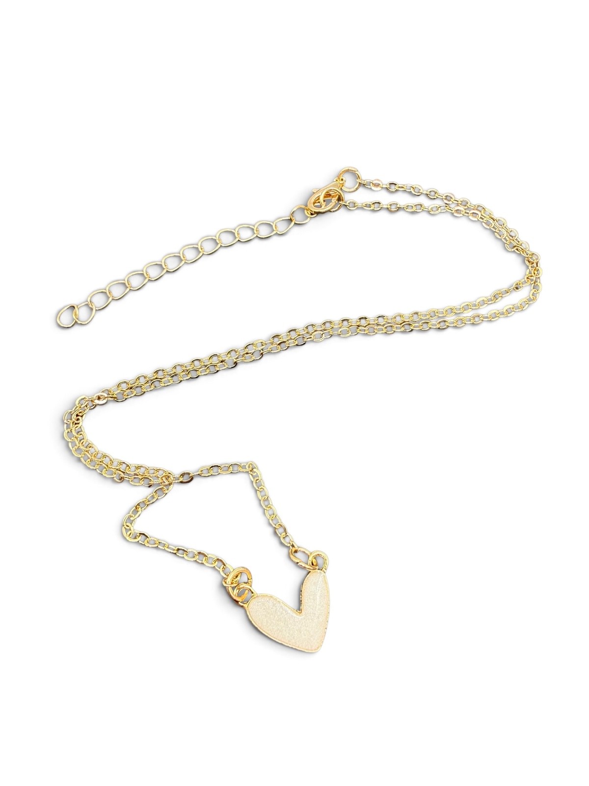 Heart-Shaped Pendant Necklace Elegant 18” Chain Minimalist Fashion Jewelry Y1