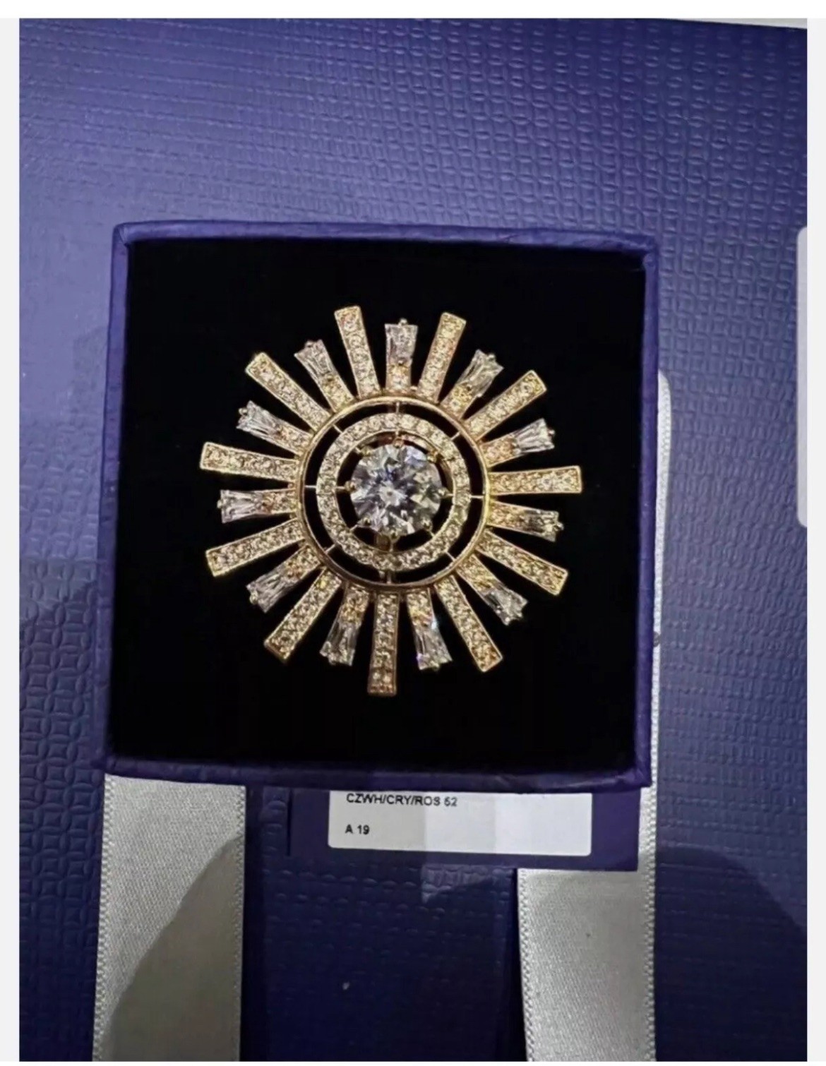 Swarovski Rose Gold Ring Sunshine Collection Size 52 NEW RRP £129 Genuine❤🌸