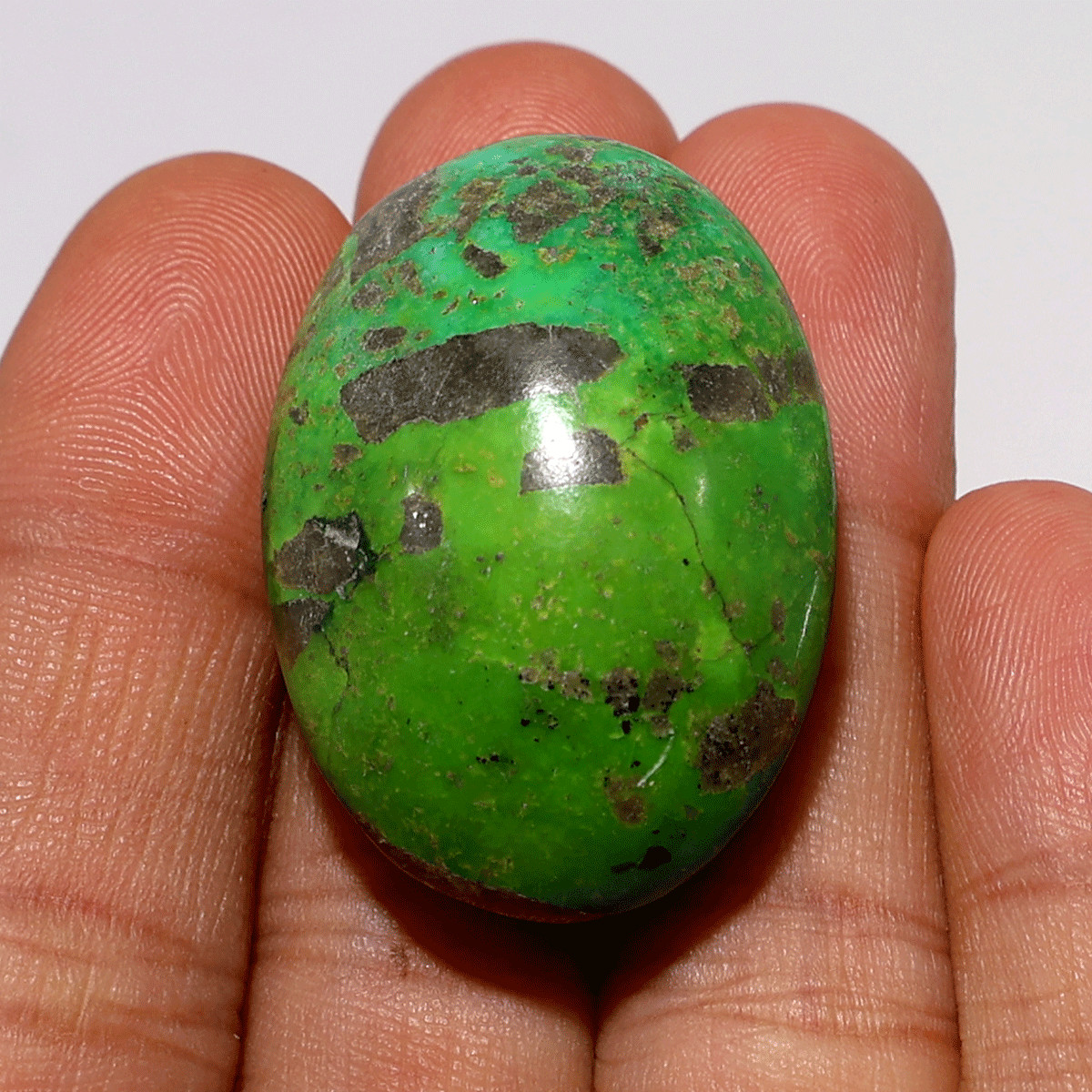 Rare Spring Green 105 CT Natural Persian Turquoise 37mmx26mm Cabochon Gemstone
