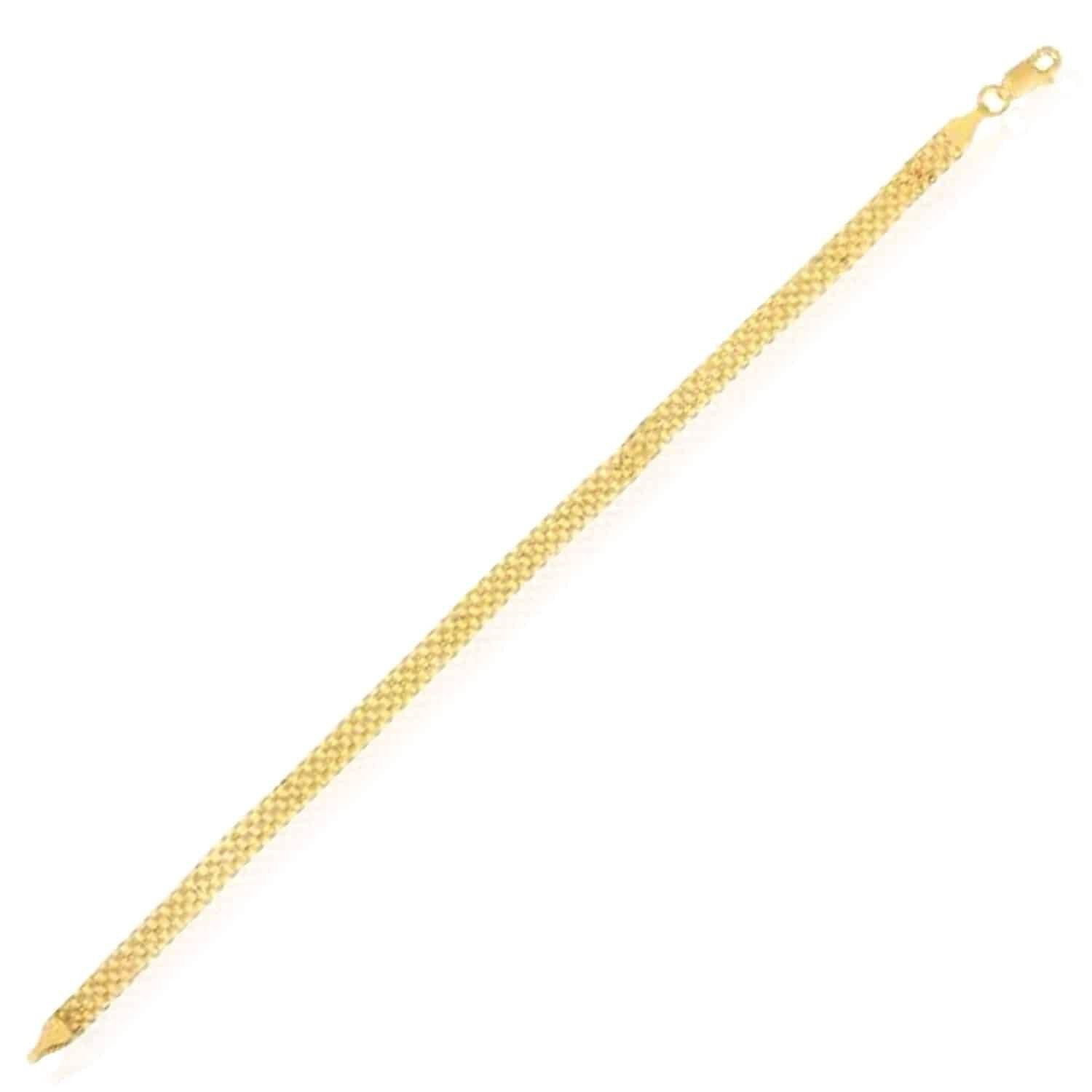 14K Yellow Gold 2.5mm-7mm Bismark Bracelet 7.25″