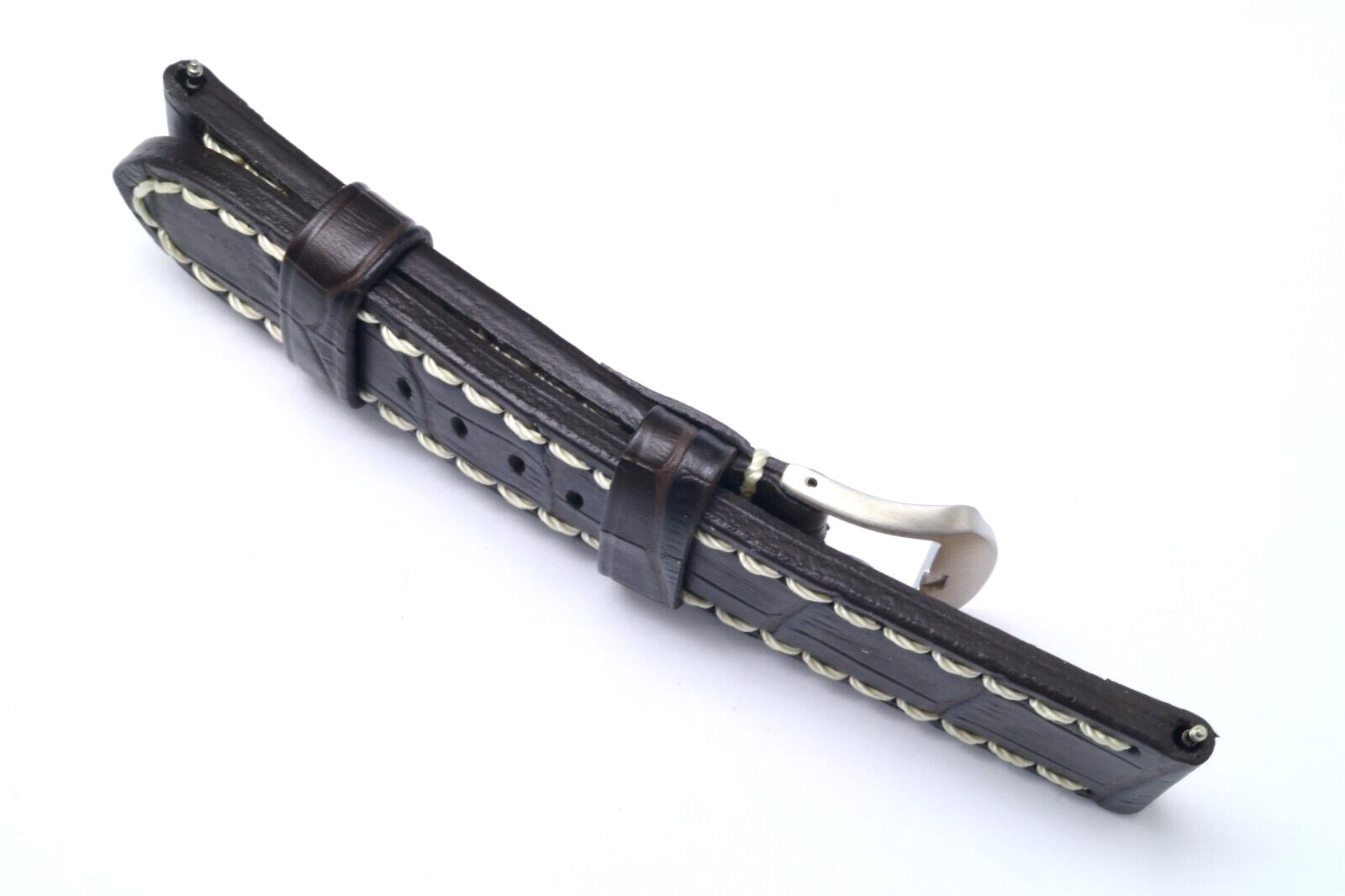 24mm Brown Croco Embossed Leather Replacement Watch Strap – U-Boat 24 & Others