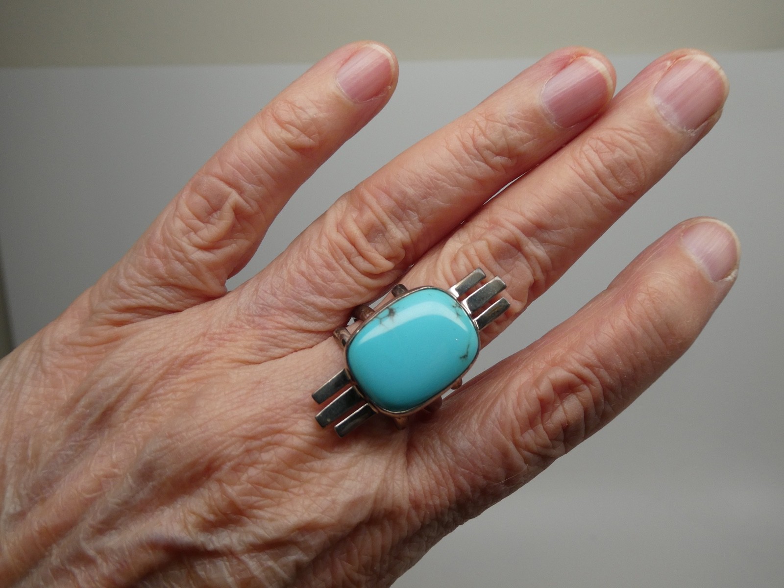 Jay King Mine Finds DTR Turquoise Modernist Sterling Silver 925 RING Size 9