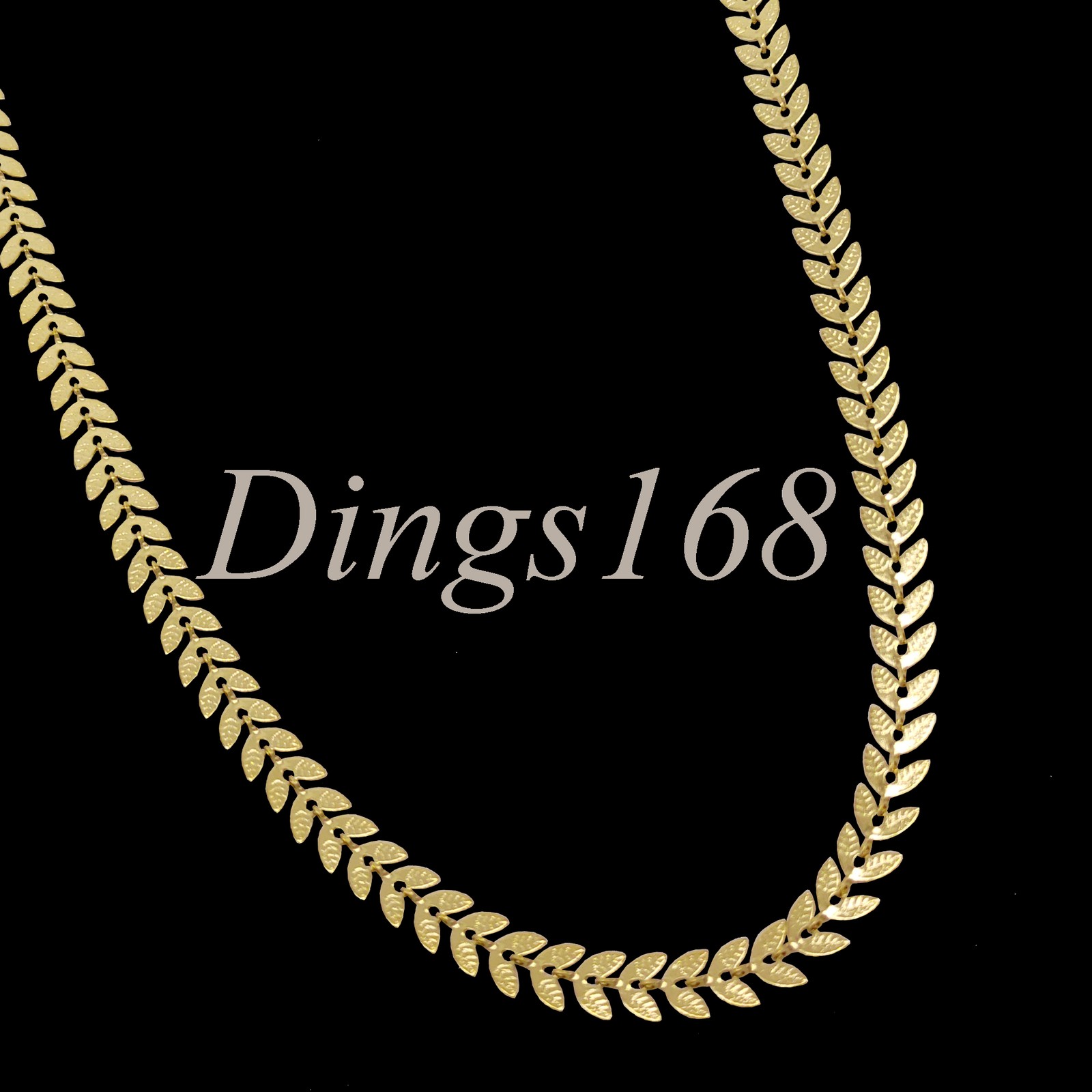 Yellow 18K Gold Filled Forever Fish Tail Chain Necklace 16″/18″/20″/22″/24″ inch