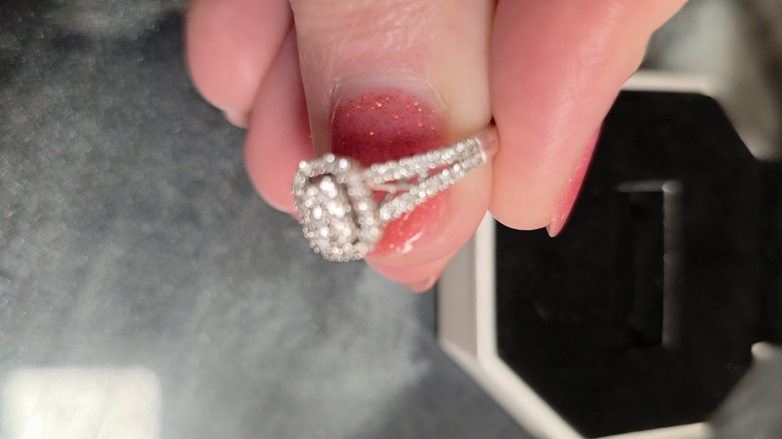 Brilliance 1/2 carat lab grown diamond Engagement Ring, sterling silver