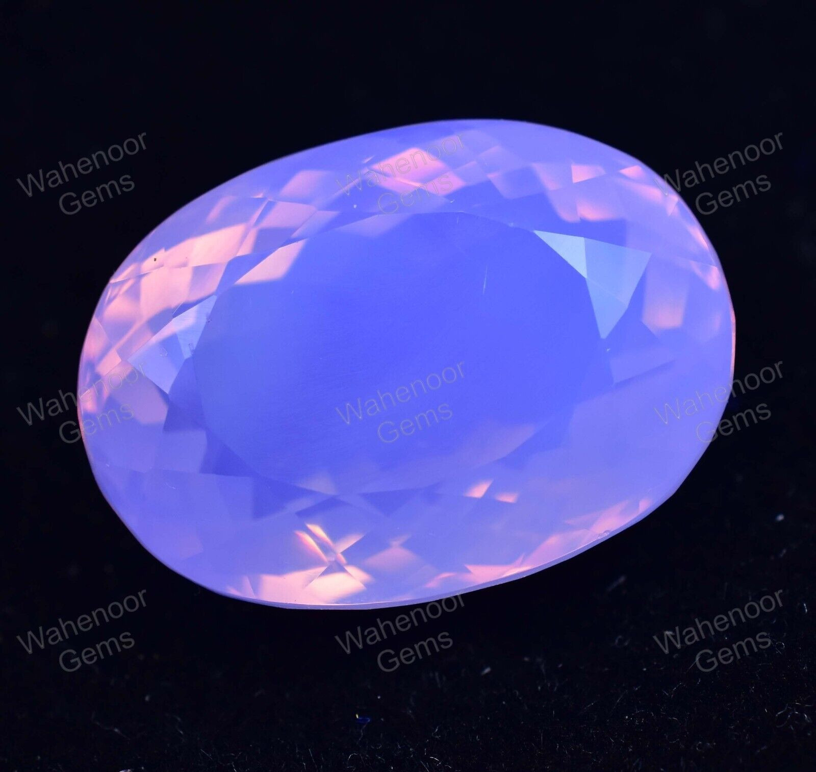 Natural Purple-Pink Welo Opal 50.60 Ct Oval Certified Unheated Loose Gemstone