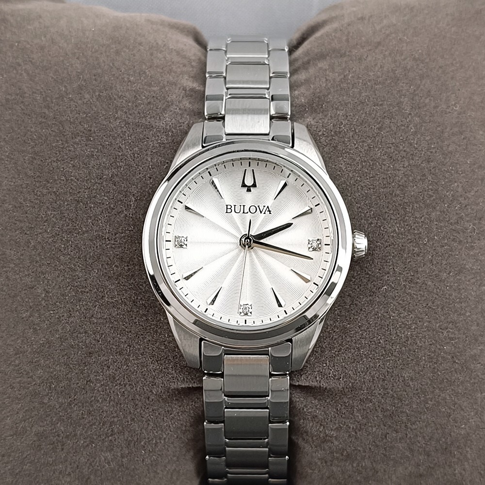 New Bulova Sutton 96P219 Diamond White Dial Quartz Stainless Steel Women’s Watch