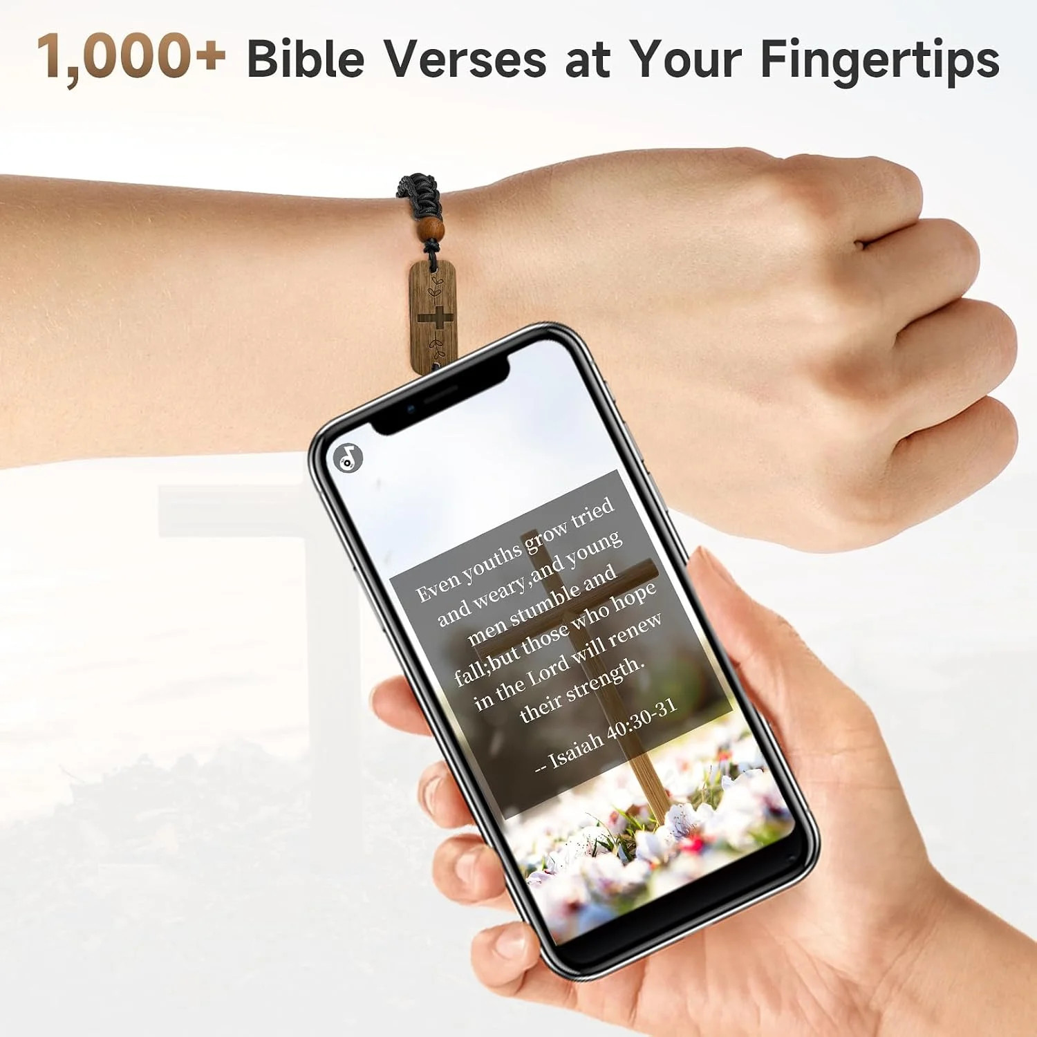 Adjustable Daily Bible Verse Bracelet – Easter Basket Stuffers, Scripture Bracel