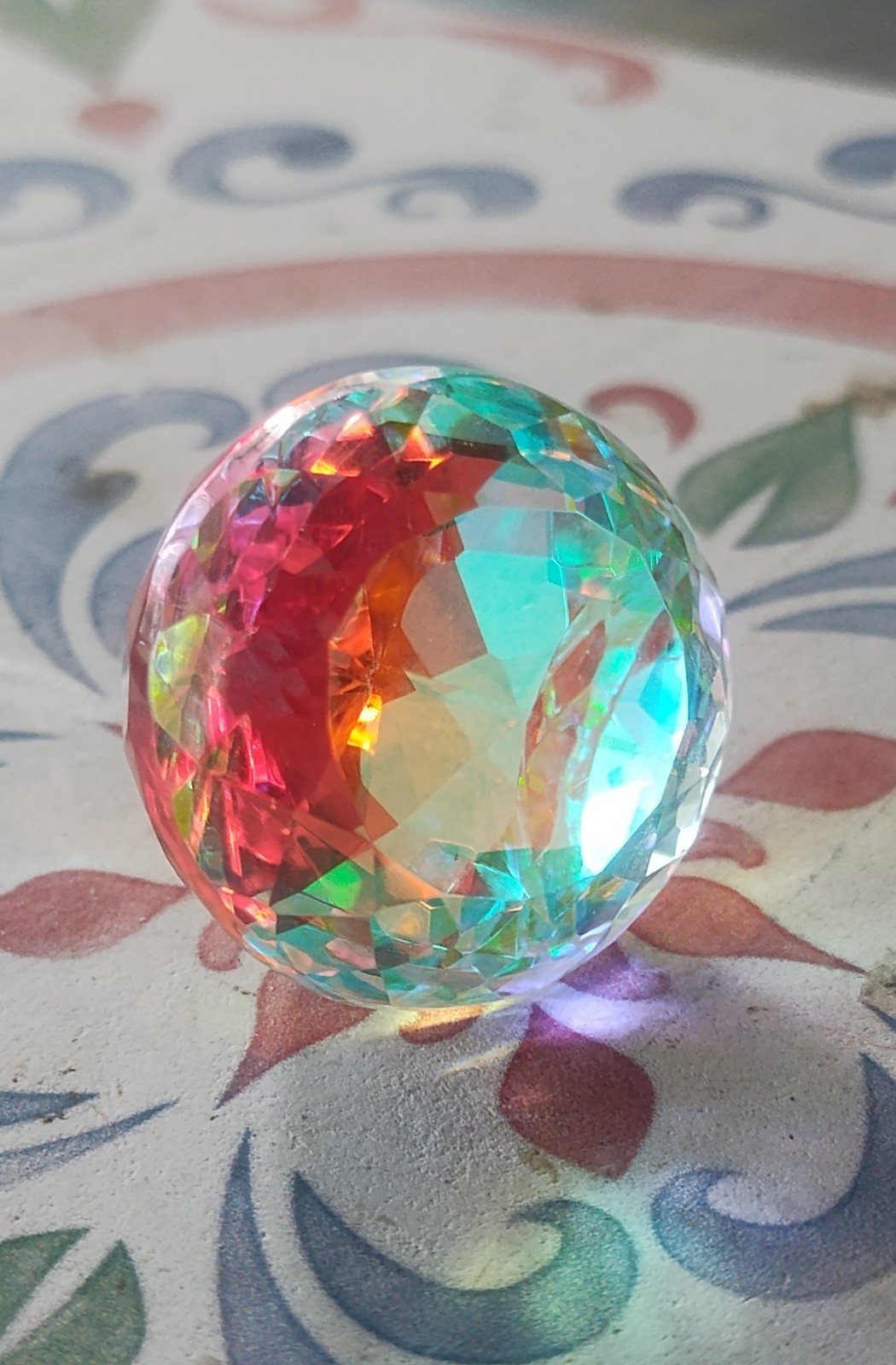 61.50 CTS Natural Mystic Topaz Round Cut Loose Gemstone 23x21mm