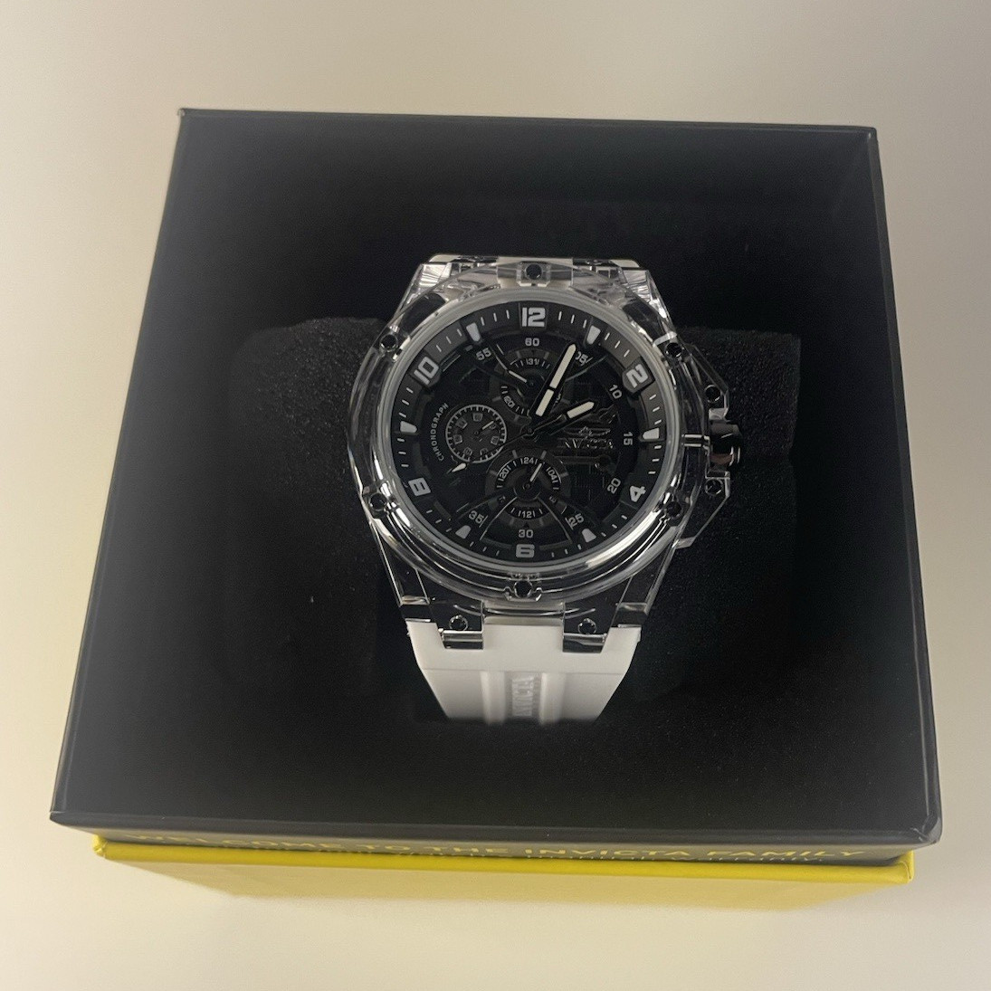 Invicta Racing Saphirex Men’s Watch – 46mm. White (48809)