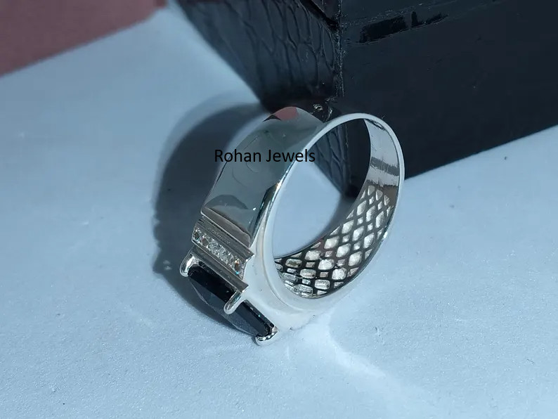 Natural London Blue Topaz ring 925 Sterling Silver Men’s Blue Topaz Ring