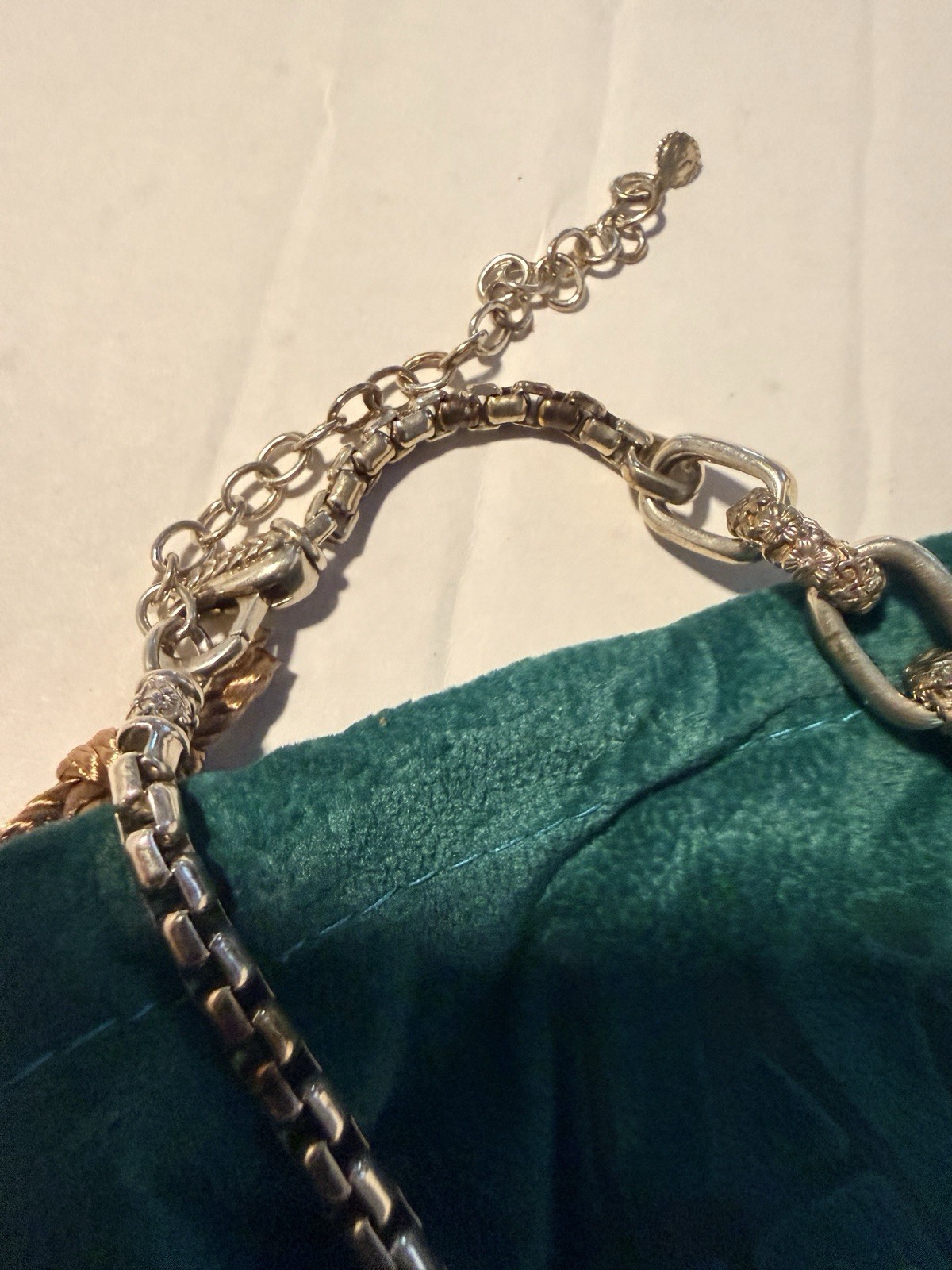 JAI John Hardy Forgot Me Not Flower Link Sterling Silver Necklace