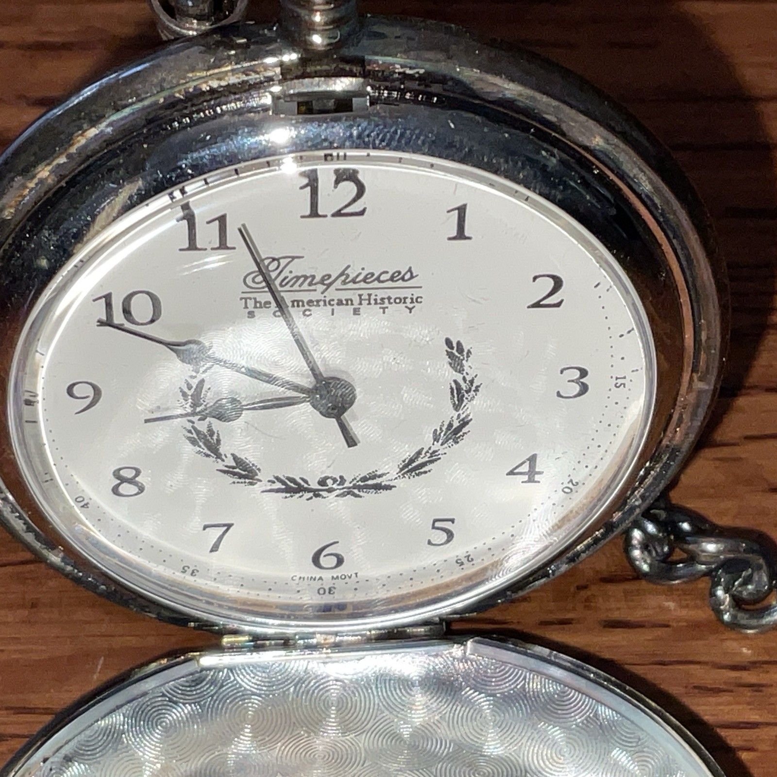 American Historic Society Mechanical Wind Morgan 1881 Dollar Pocket Watch