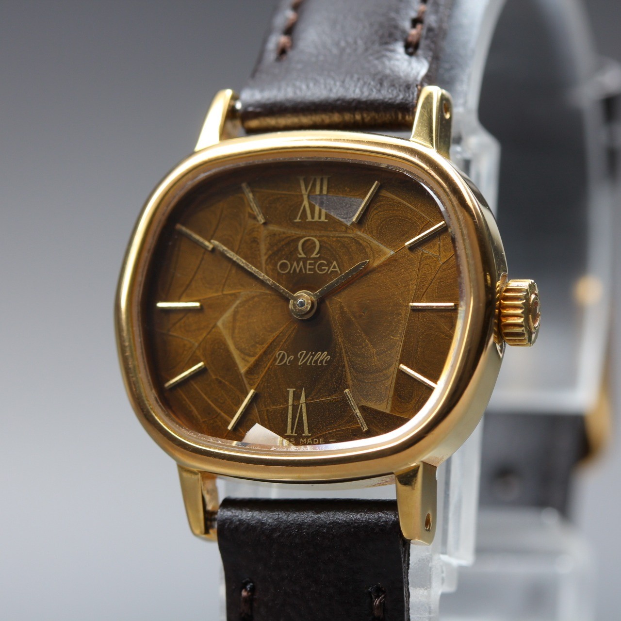 1979 OMEGA De Ville Cal.625 Brown Manual Wind Vintage Women’s Watch [Exc+5]