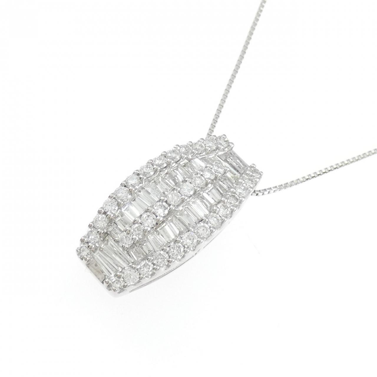 Authentic K18WG Diamond Necklace 1.00CT #270-004-157-8008