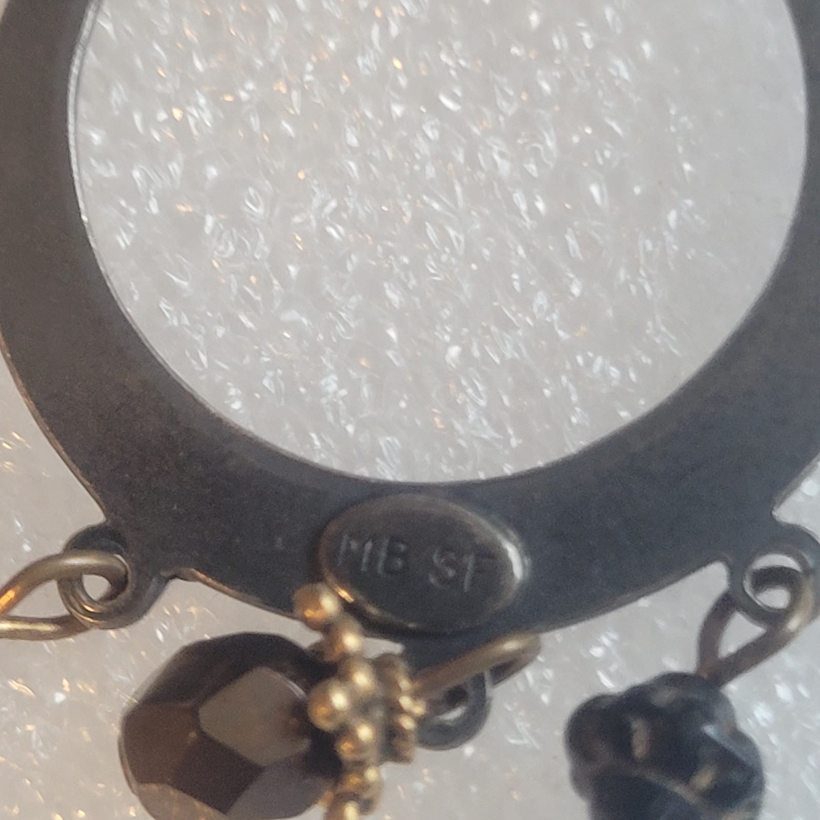 Marjorie Baer MB SF Boho Festival Mixed Metal Big Hoop Dangle Clip On Earring