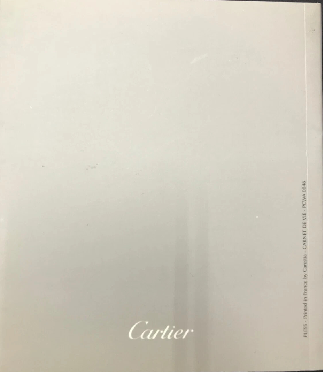 CARTIER SERVICE BOOK & INTERNATIONAL GUARANTEE PCWA0048 (B) *NO CERTIFICATE*