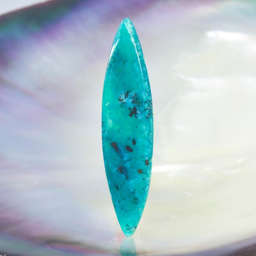 RARE Vibrant Gem Silica Chrysocolla Bacan Island Gemstone Cabochon 2.21 g
