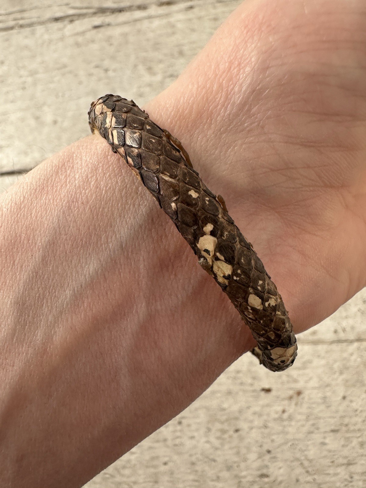 Vintage Snake Skin Italian Made Unique Bracelet