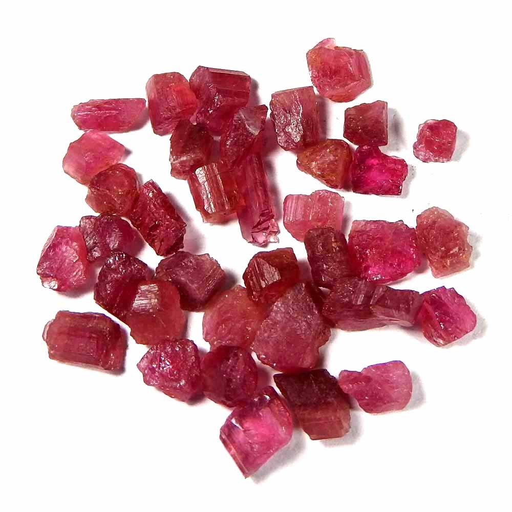 48.75 Ct Natural Pink Tourmaline Small Rough Lot Loose Gemstone
