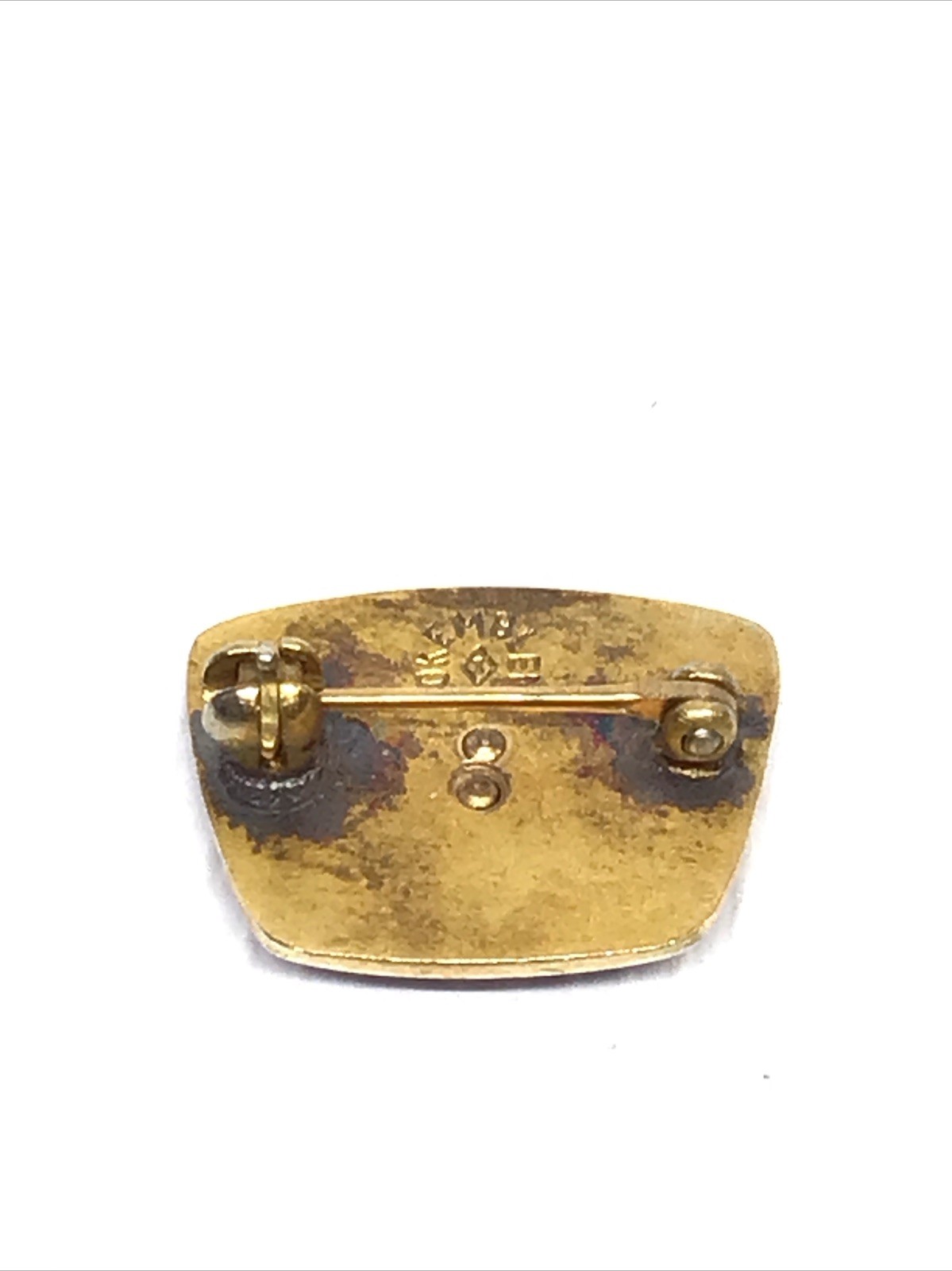 10K Yellow Gold Enameled General System Service Pin GTE