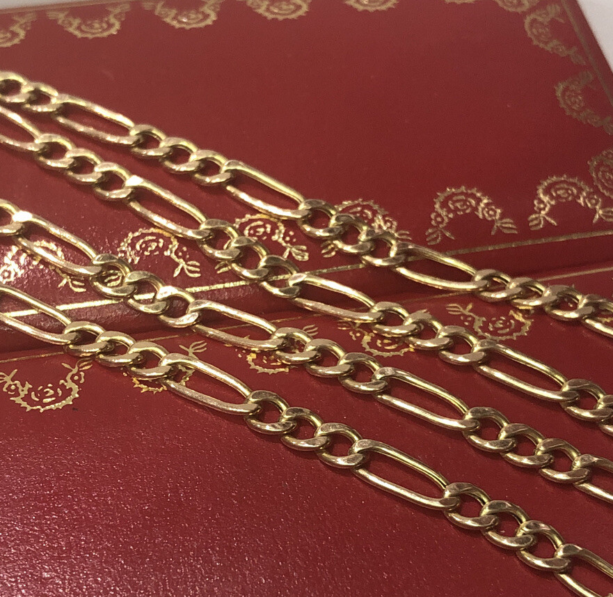 🛑 10k Yellow Gold 5M Figaro Cuban Curb Miami Link Italy Chain Necklace 22.5”