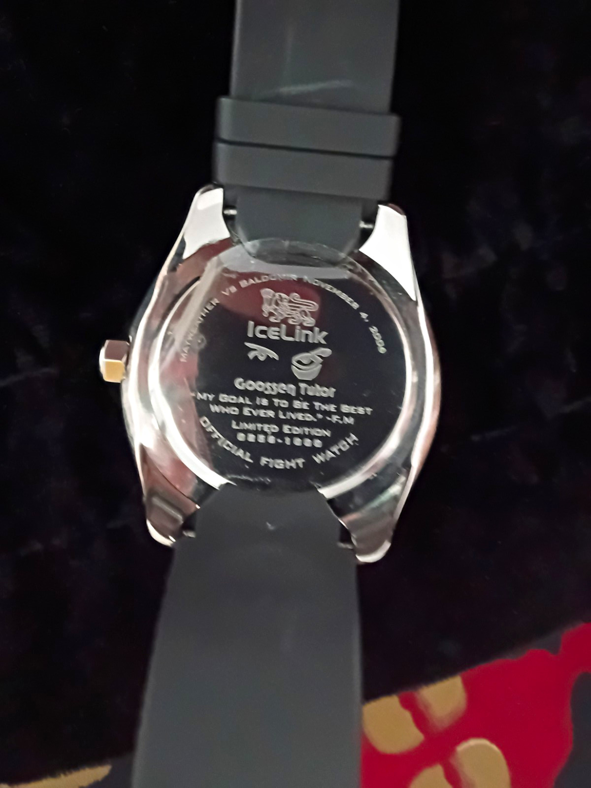 Ice Link Tudor Limited Edition Quartz 40mm Black Dial Rubber Strap
