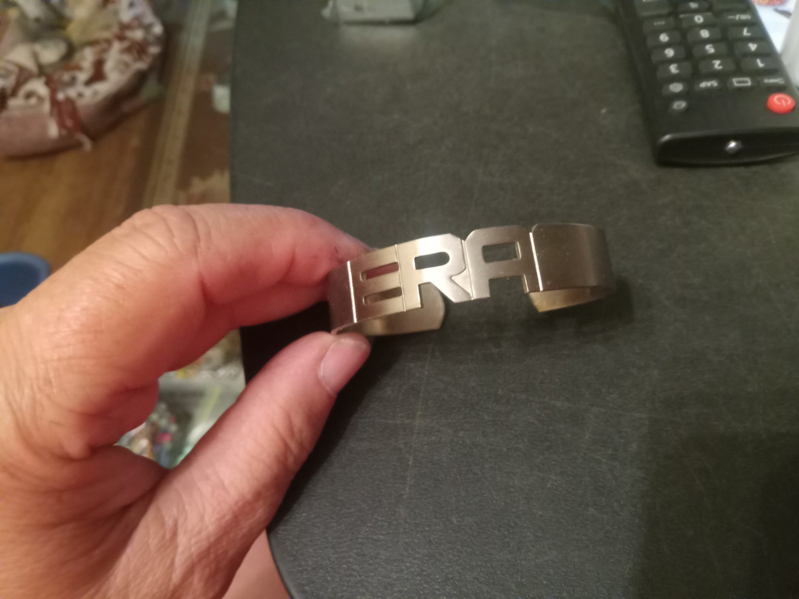 ERA Nickle Silver Cuff Bracelet LWVUS 1970s League Of Women Voters United States
