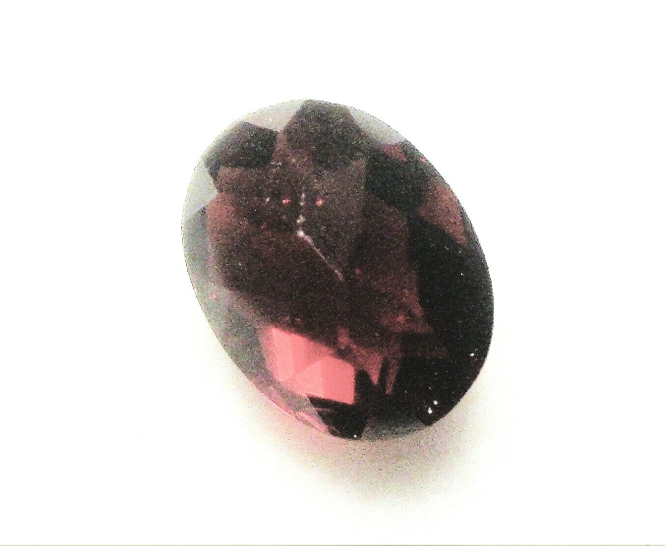 NICE 8 X 6 mm OVAL CHECKERBOARD CUT GARNET MOZAMBIQUE AFRICA GEMSTONE VS
