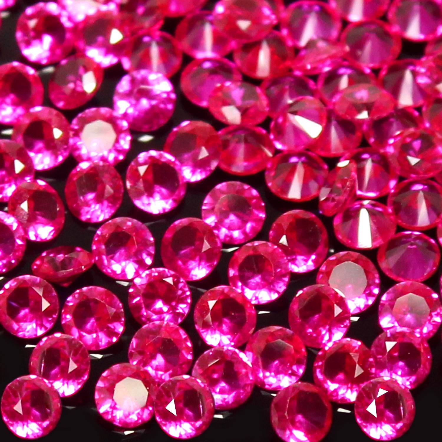 Natural Burma Pigeon Blood Red Ruby 2.50 MM Round Certified Gemstone 50 Pcs Lot