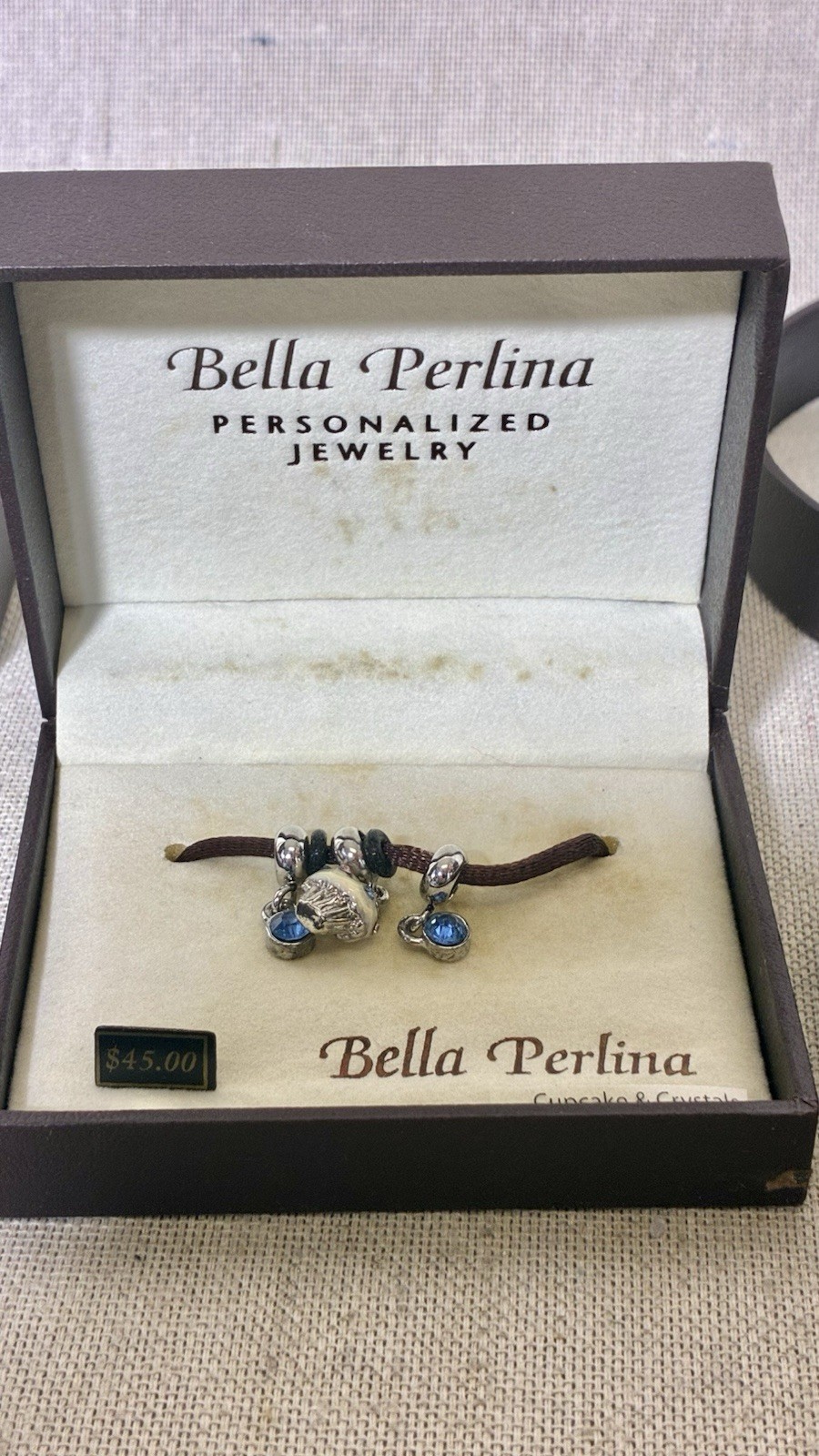 Bella Perlina Charm bracelet LOT blue turquoise Rhinestone white crystal 3