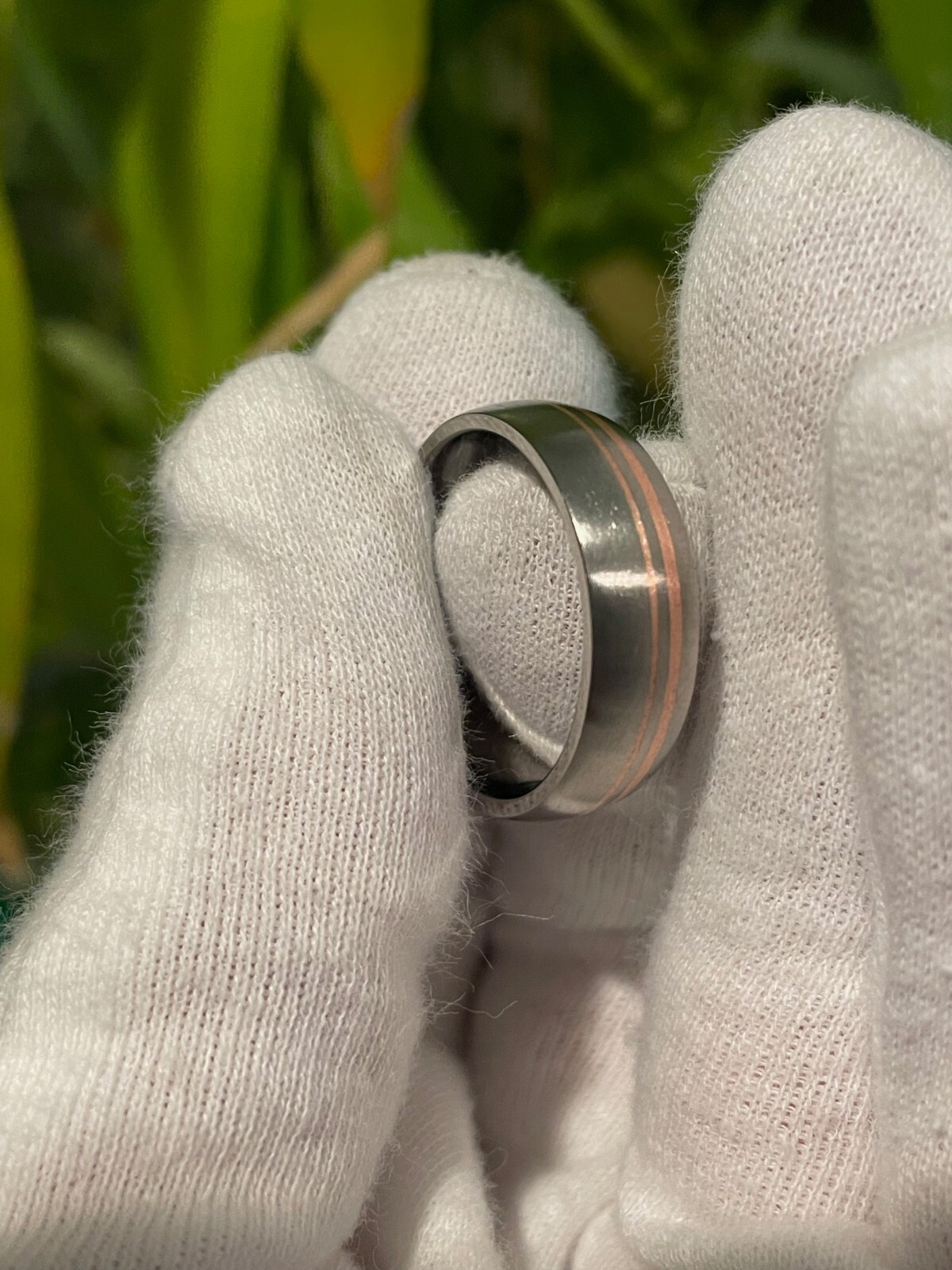 Copper and Titanium, Ring, 5-8.5mm widths, Made to Order, Brushed Finish