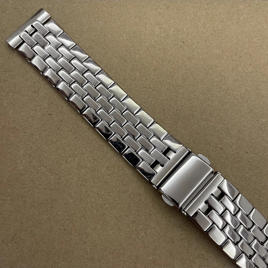 20mm stainless steel watch accessories watch bracelet/strap, silver watch chain