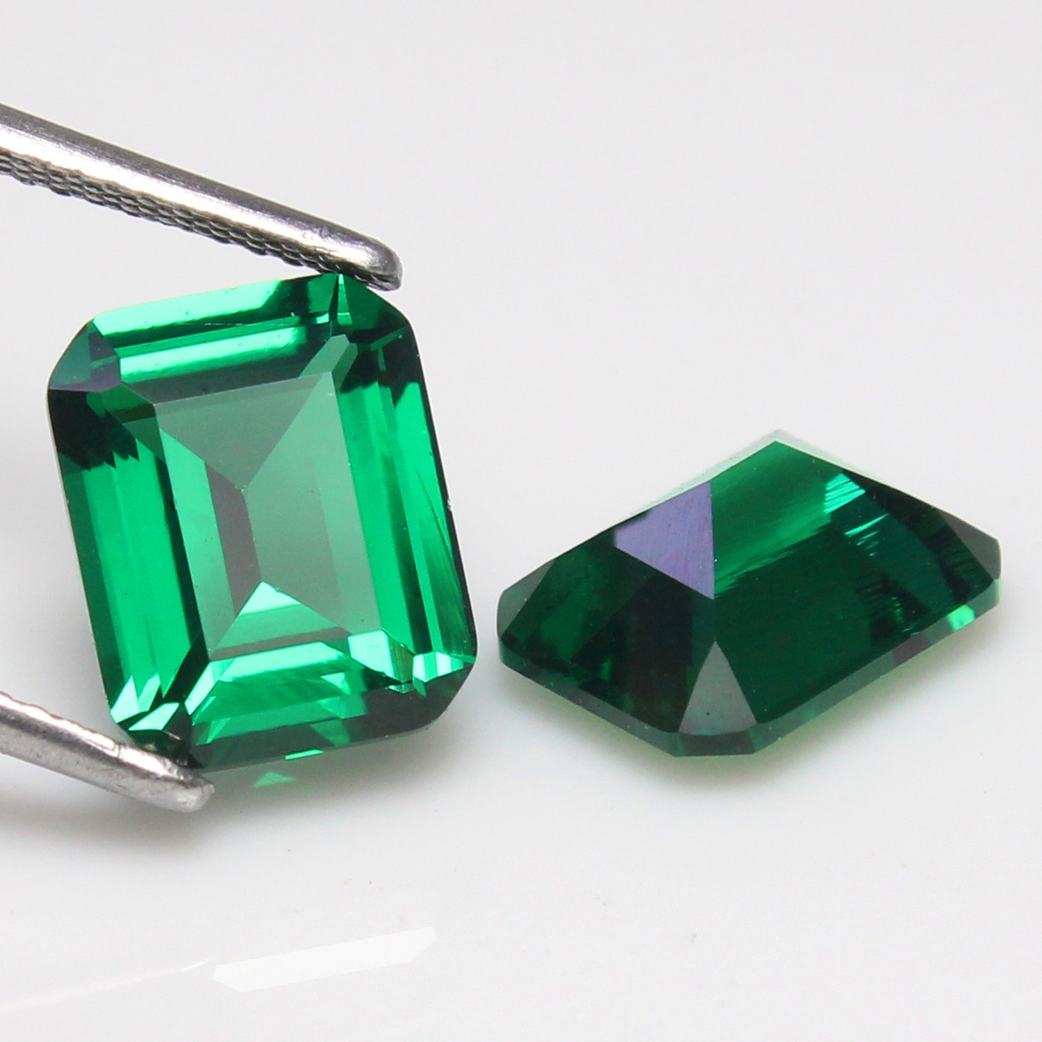 Natural Certified MUZO Green Emerald 8×6 MM Emerald Pair Unheated Loose Gemstone