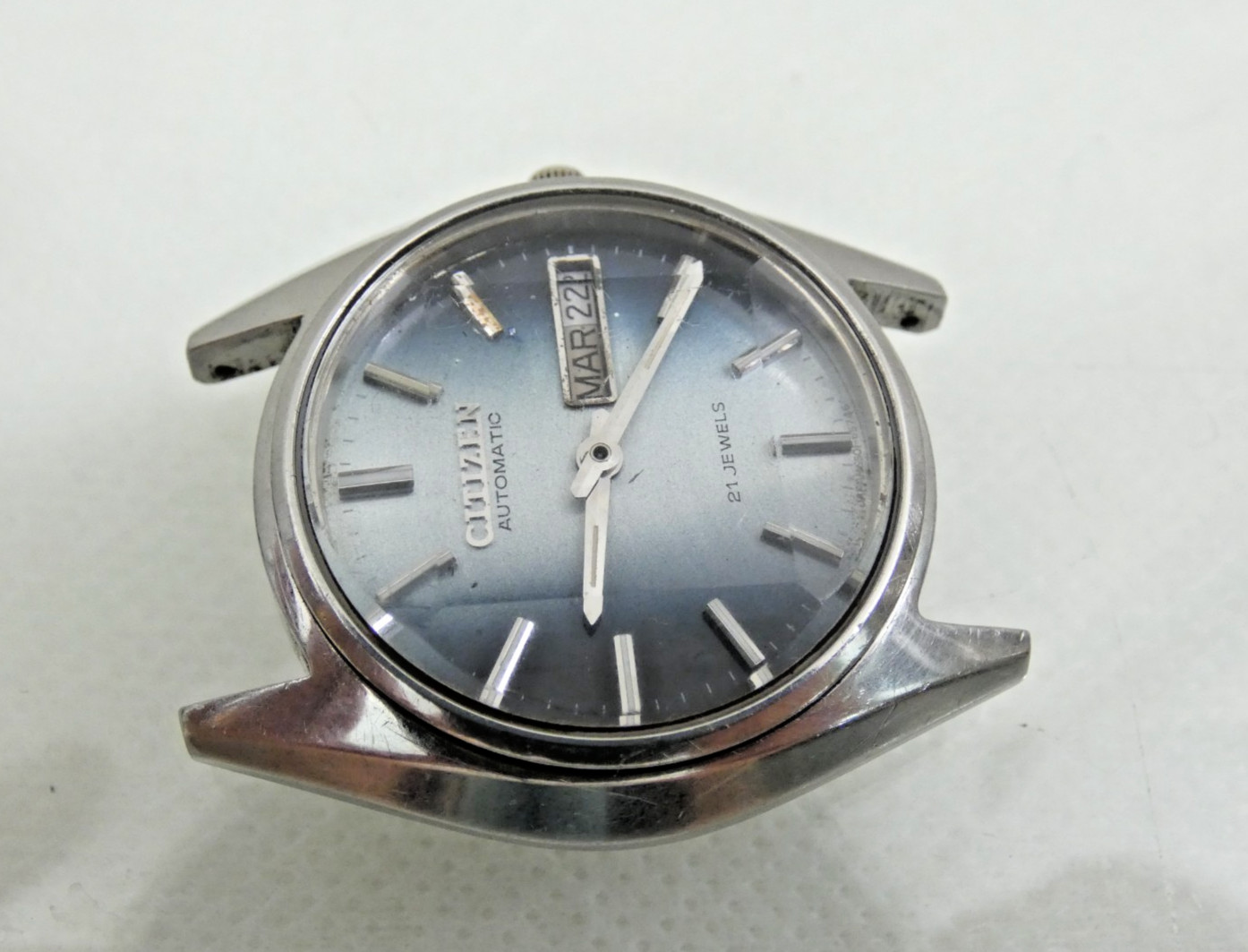 VINTAGE CITIZEN AUTOMATIC WATCH faceted crystal 6501 / 61-0593