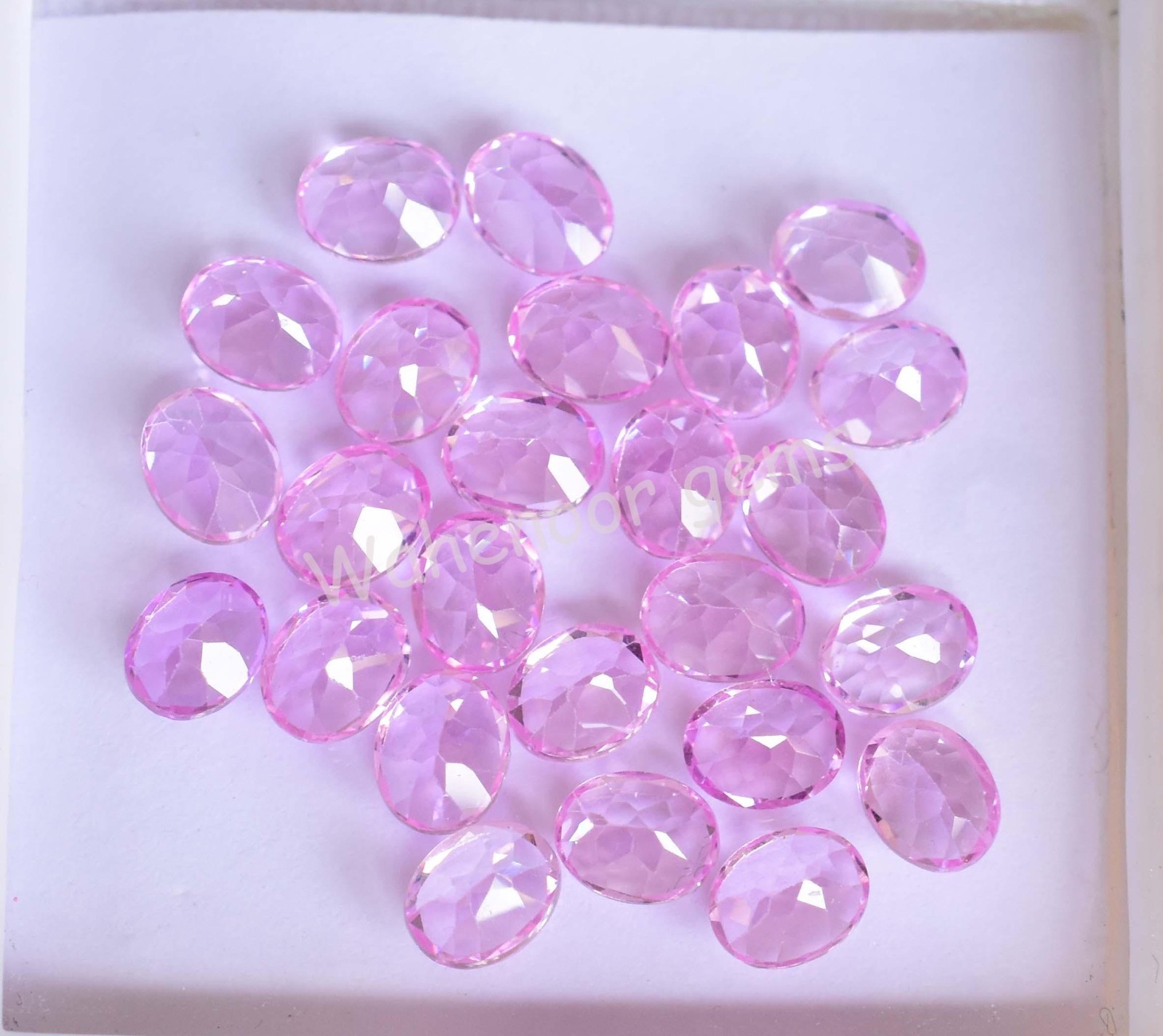 25 Pcs Natural Pink Mogok Ruby 5.00 MM Oval Certified Treated Loose Gemstone