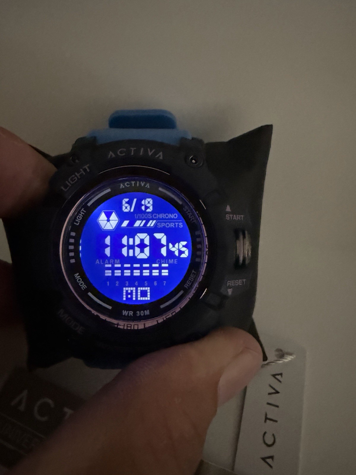 Activa ACW8020-007 Digital Sport Quartz Watch Alarm Chrono Backlight WR30m