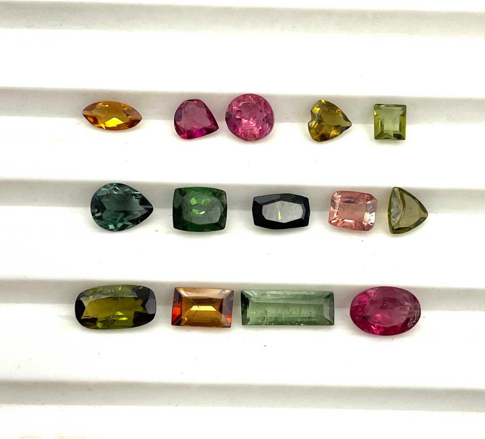 Natural Multi Tourmaline Mix Shape Cut Loose Gemstone 31 Pcs 2.50-3*6 MM 5 CT