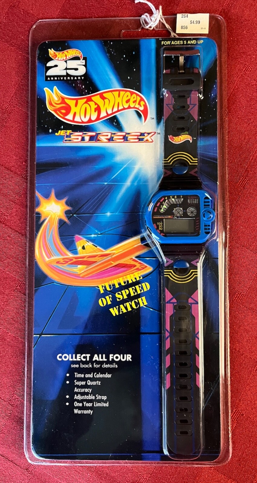 FOUR HOT WHEELS VINTAGE WRISTWATCH SET