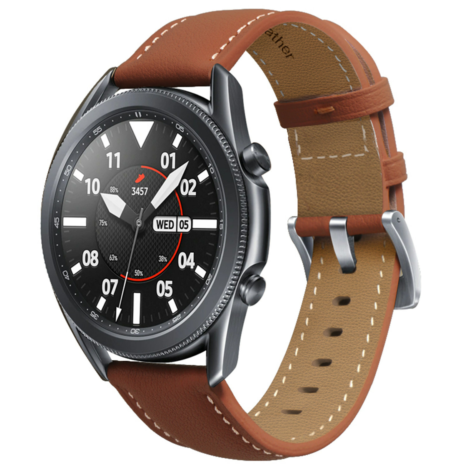 Stitching Leather Band for Samsung Galaxy Watch 3 41mm 45mm Bracelet Watch Strap
