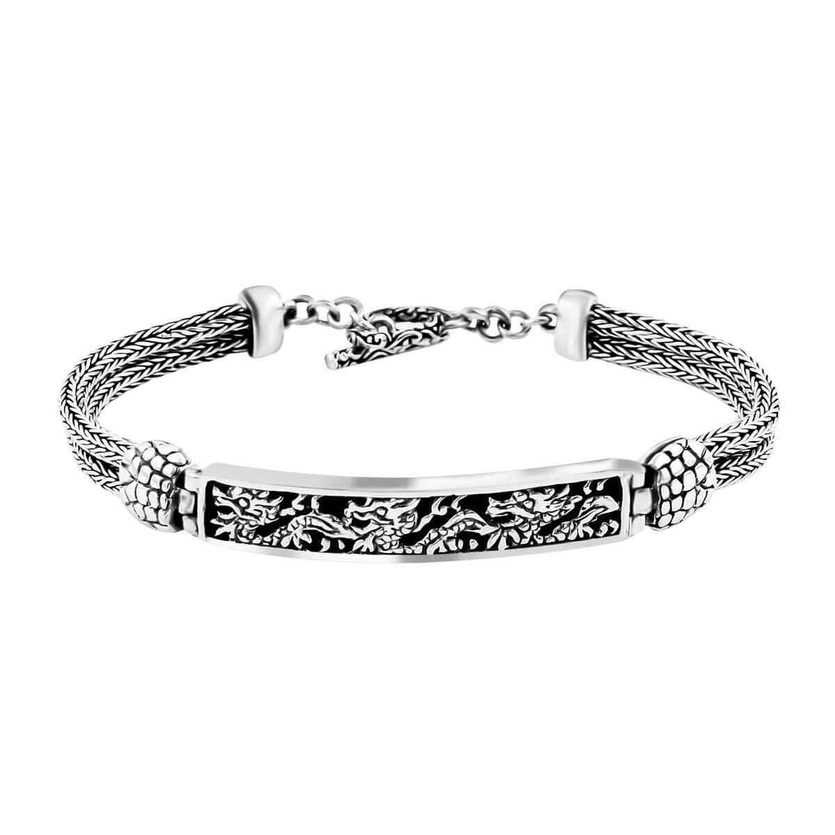 BALI LEGACY Tulang Naga Chain Dragon Bracelet Sterling Silver 6.50″ (12.70 Gr)