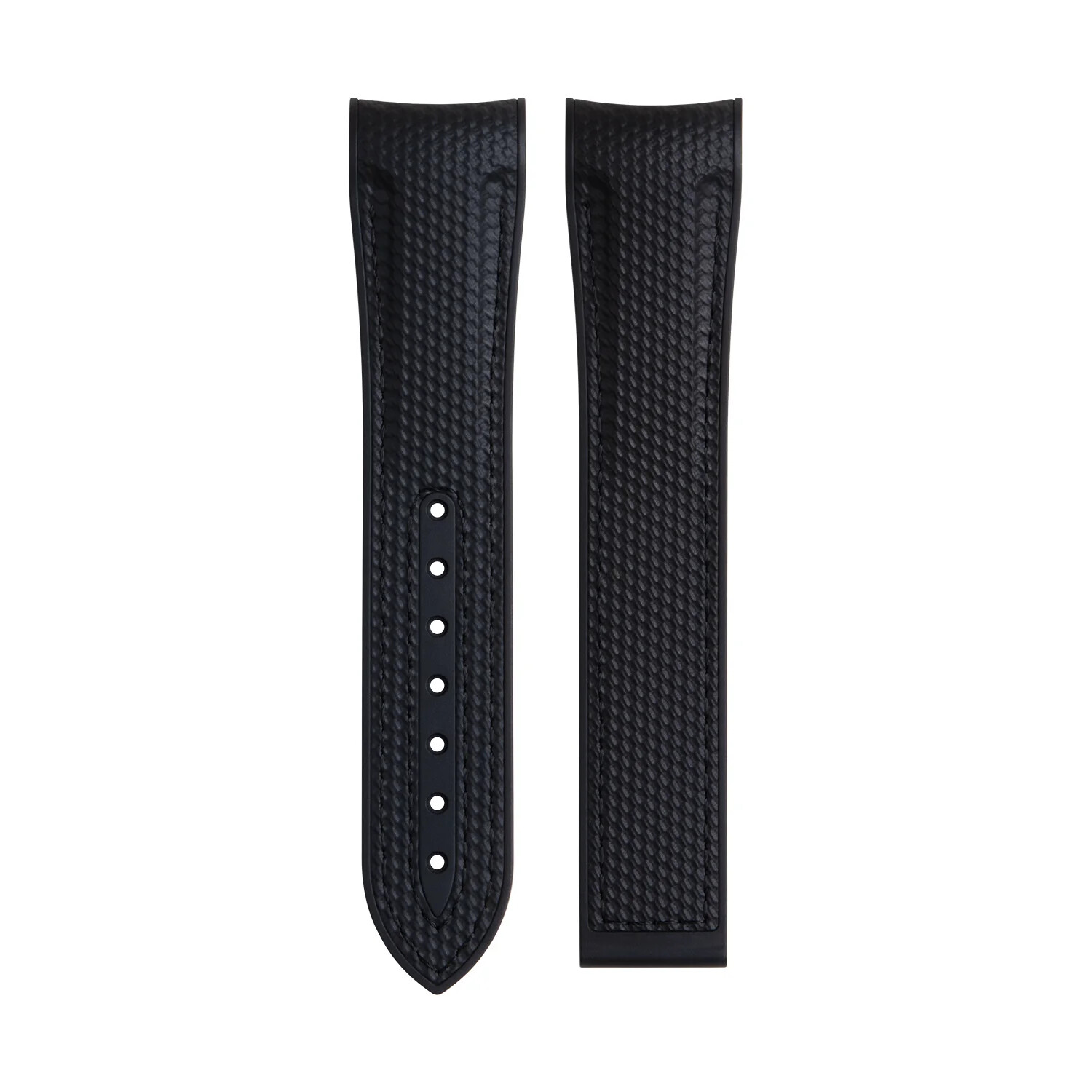 21mm FKM Rubber Watch Strap Fits Omega Seamaster Planet Ocean 600M